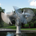 Modern garden decoration 304 316 stainless steel sculpture